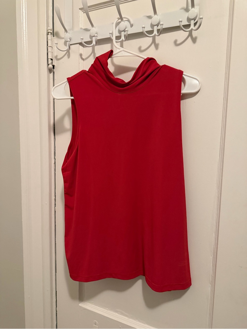 Banana Republic Red Sleeveless Mock Neck Tank